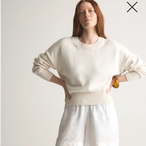 Quince 100% Organic Cotton Boyfriend Crew Sweater